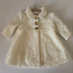 Elegant Cream Kids Dress Coat